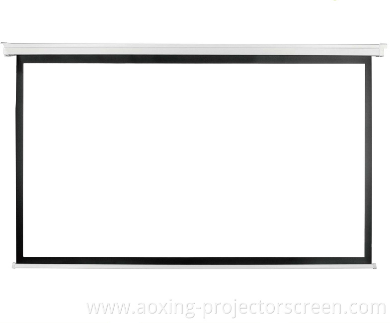 Most popular Square Intelligent build-in Electric Projection Screen with wireless remote control /pull down screen for 200*200cm